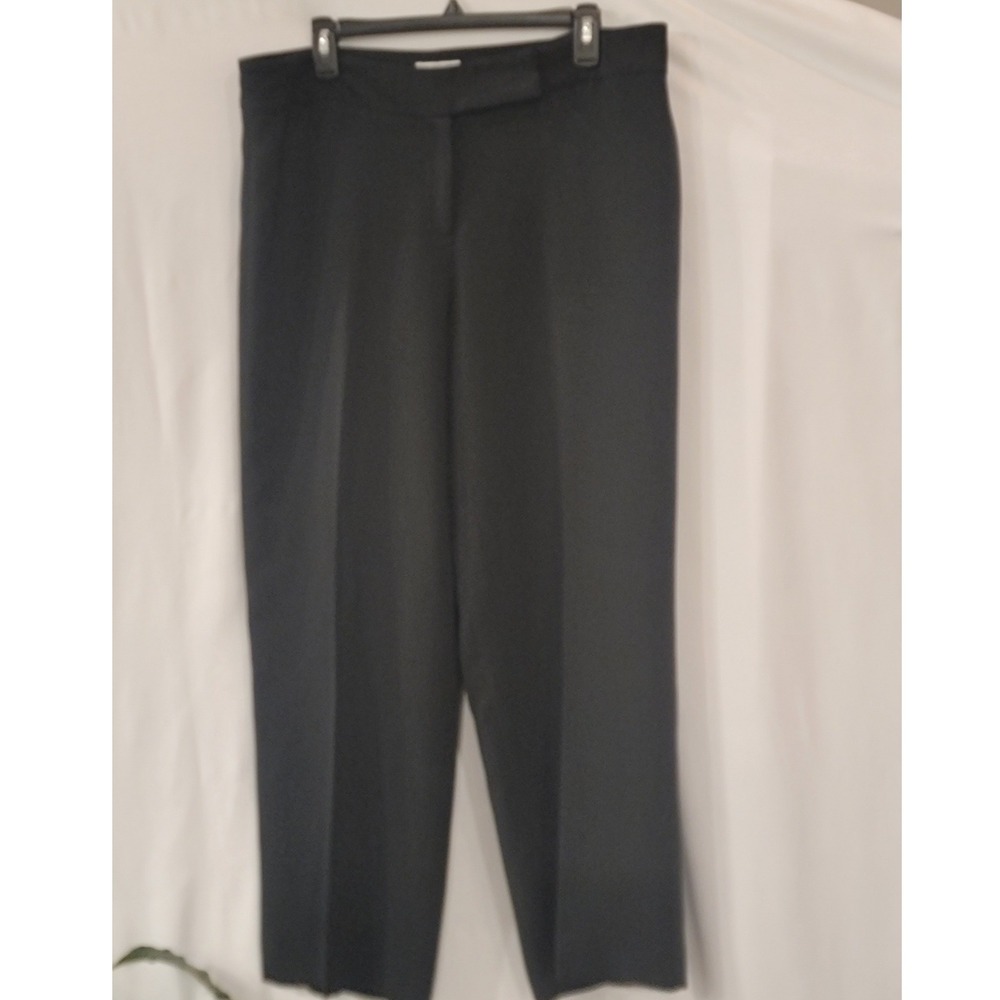 Harolds Womens Black Straight Leg Dress Pants Trousers Made in USA Size 14